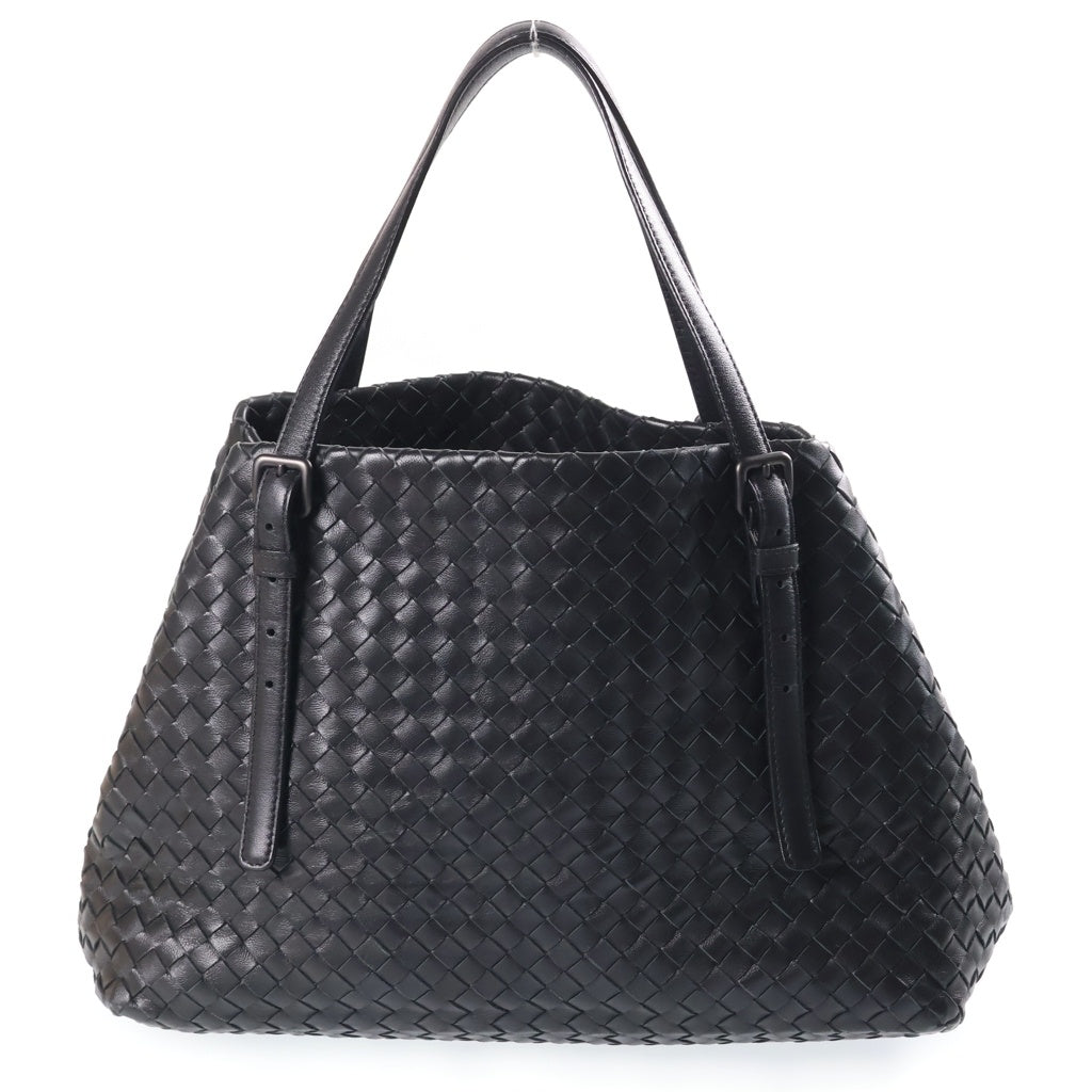 BOTTEGA VENETA(ボッテガヴェネタ) イントレチャート トートバッグ ブラック レザー レディース