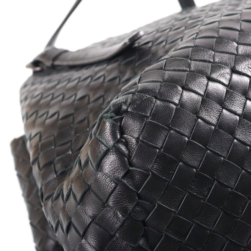 BOTTEGA VENETA(ボッテガヴェネタ) イントレチャート トートバッグ ブラック レザー レディース