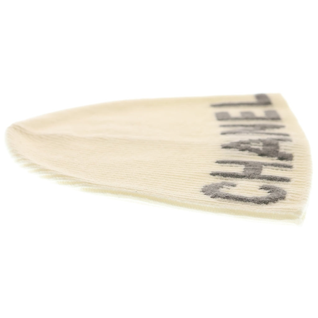 CHANEL(シャネル) ロゴカシミヤ ニット帽 ビーニー アイボリー レディース