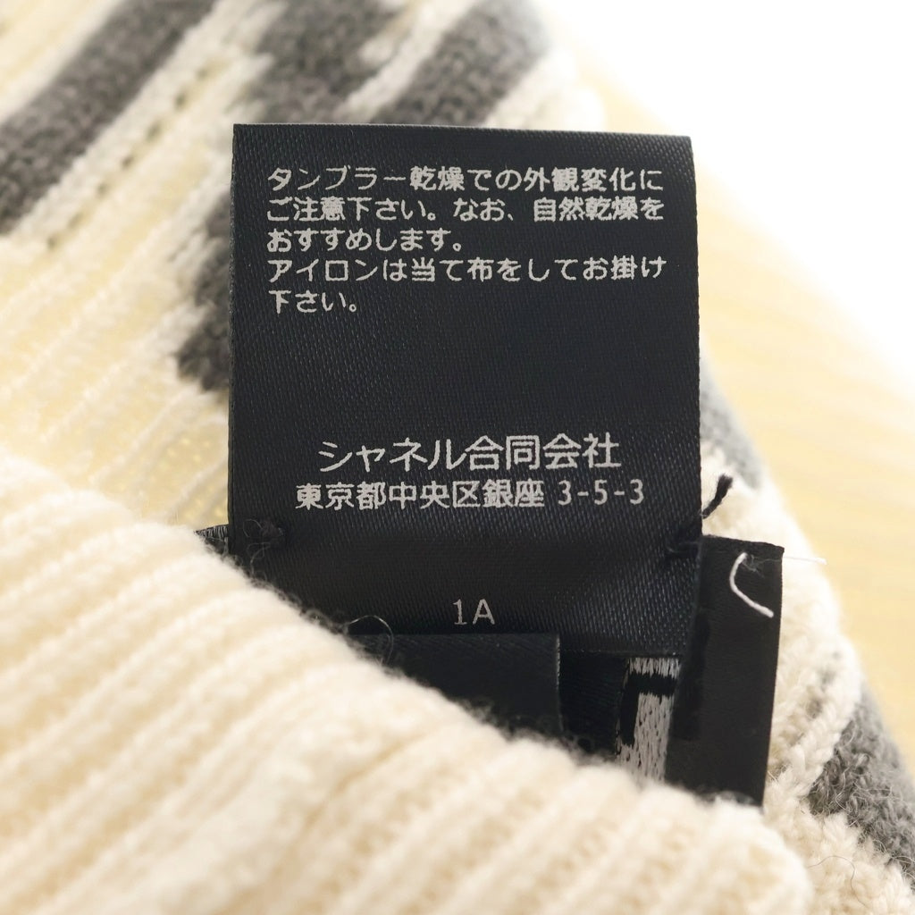 CHANEL(シャネル) ロゴカシミヤ ニット帽 ビーニー アイボリー レディース