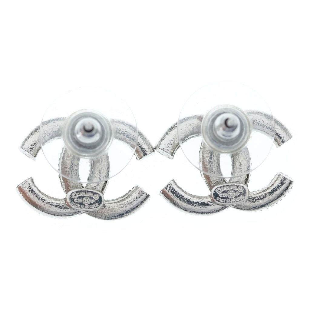 CHANEL(シャネル) ココマーク ラインストーン ピアス シルバー C20P レディース