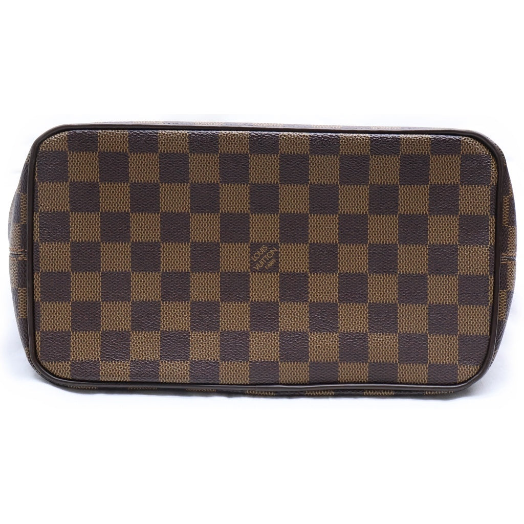 LOUIS VUITTON(ルイヴィトン) ダミエ サレヤPM ハンドバッグ ブラウン レザー×PVC N51183 ゴールド金具 レディース