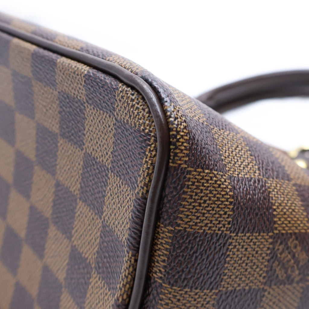 LOUIS VUITTON(ルイヴィトン) ダミエ サレヤPM ハンドバッグ ブラウン レザー×PVC N51183 ゴールド金具 レディース