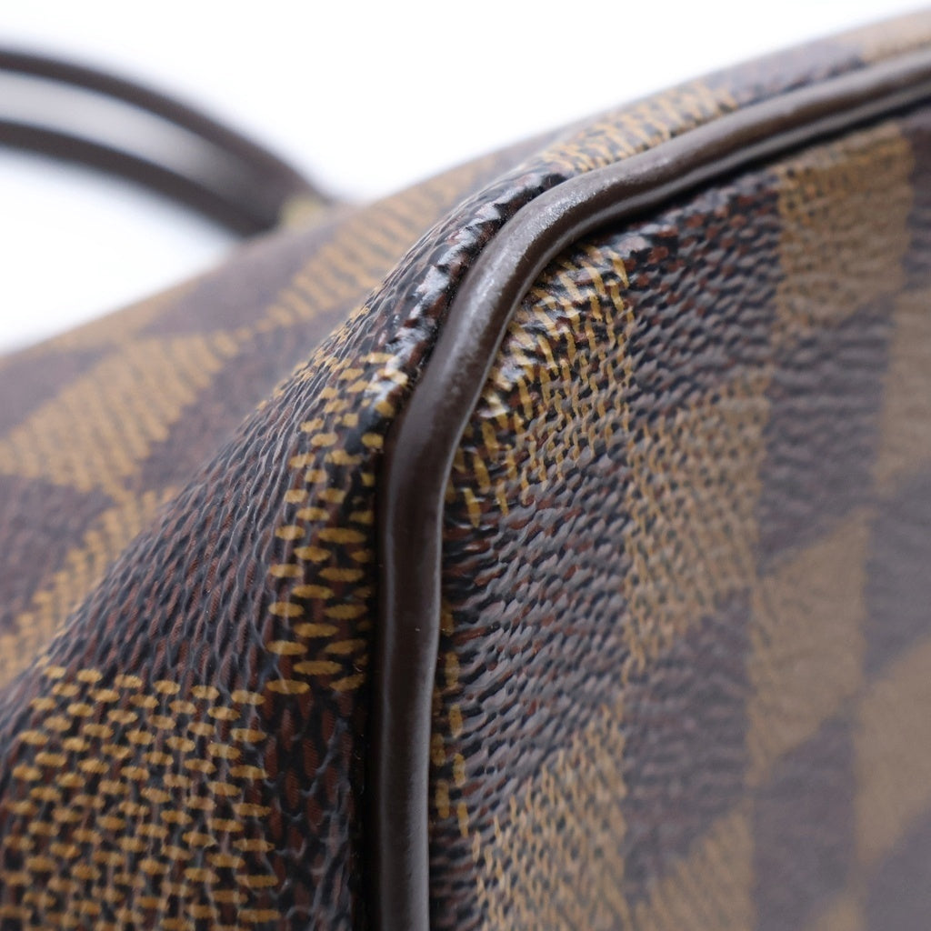 LOUIS VUITTON(ルイヴィトン) ダミエ サレヤPM ハンドバッグ ブラウン レザー×PVC N51183 ゴールド金具 レディース