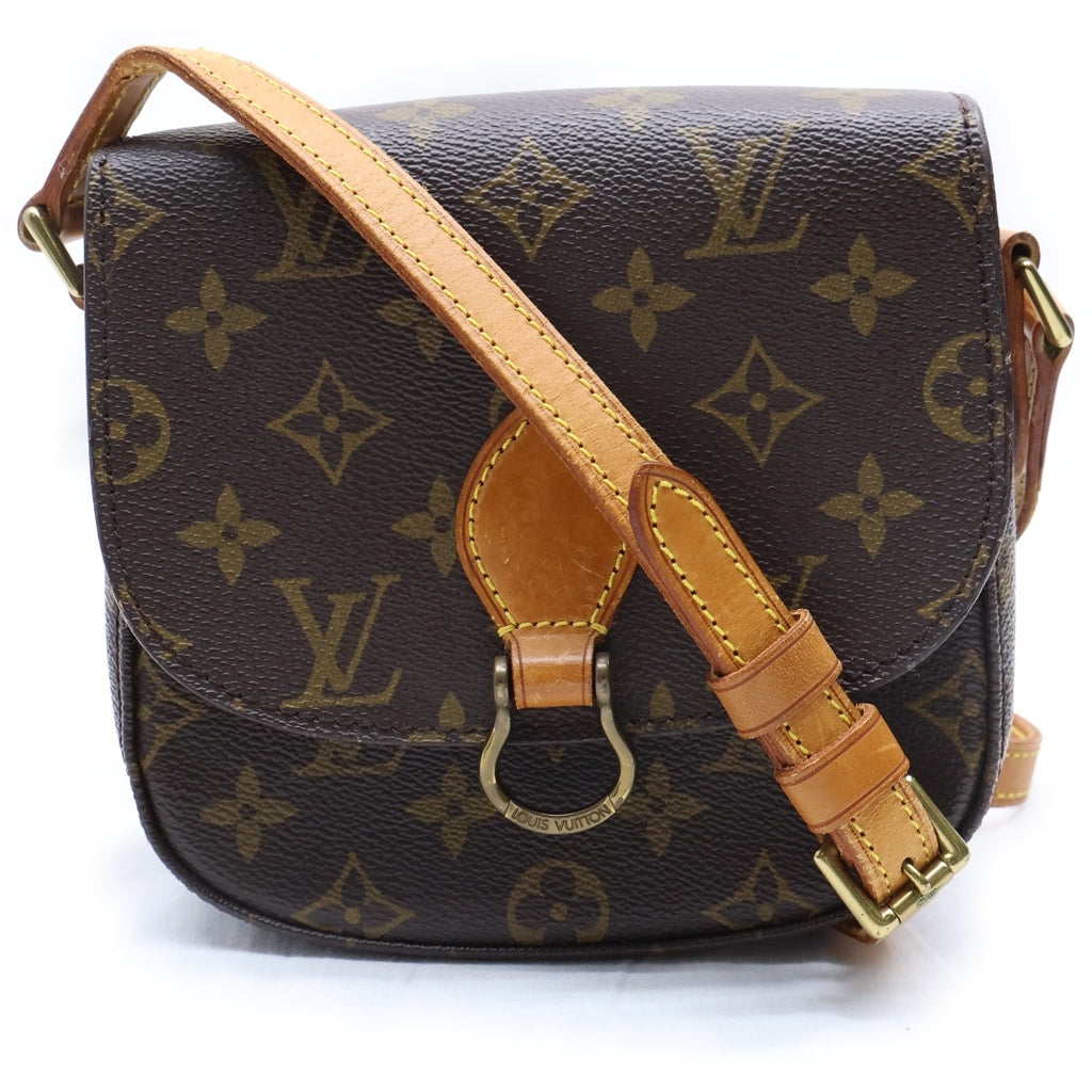 LOUIS VUITTON(ルイヴィトン) サンクルーPM ショルダーバッグ ブラウン レザー×PVC M51244 ゴールド金具 レディース