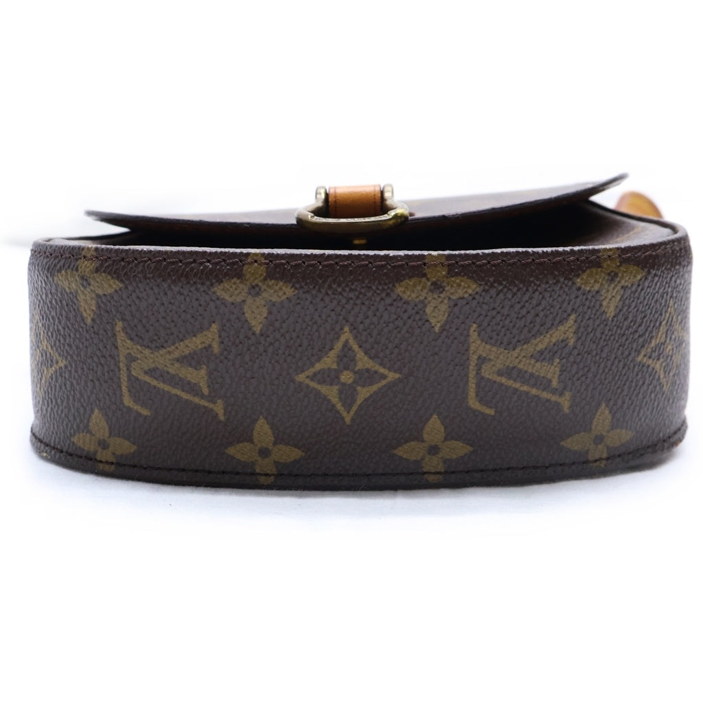 LOUIS VUITTON(ルイヴィトン) サンクルーPM ショルダーバッグ ブラウン レザー×PVC M51244 ゴールド金具 レディース