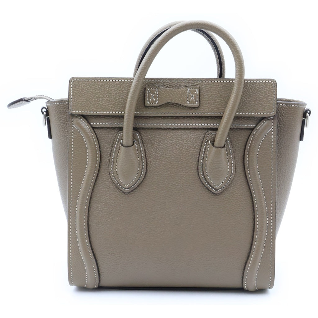 CELINE(セリーヌ) ラゲージ ナノ ブラウン レザー レディース