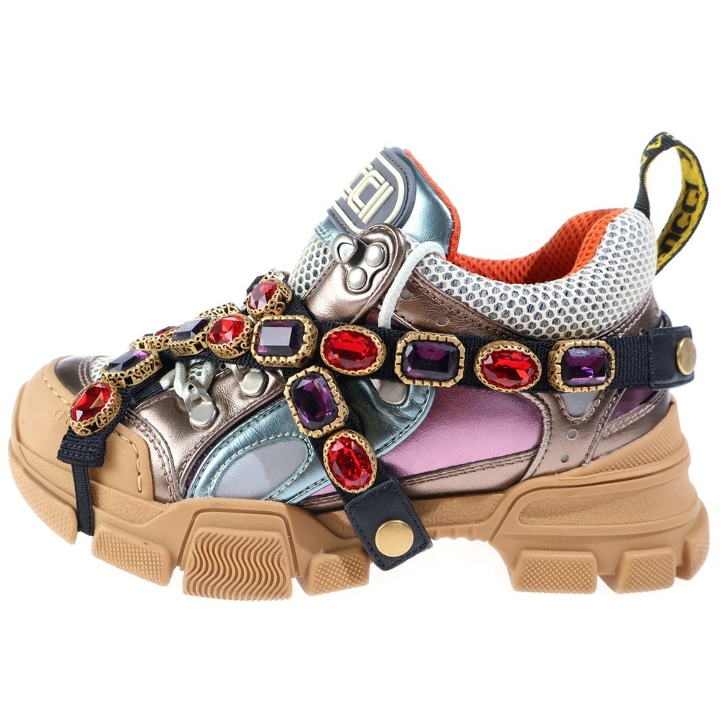 GUCCI(グッチ) ■ローカットスニーカー マルチカラー ラインストーン #35 レディース