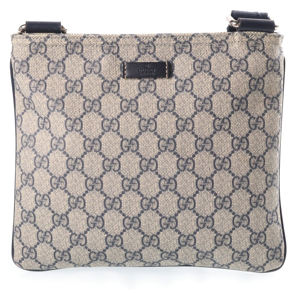 GUCCI(グッチ) GGスプリーム PVC レザー ショルダーバッグ ベージュ/ネイビー 201538 レディース