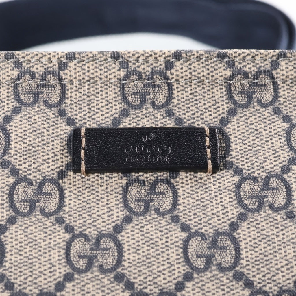 GUCCI(グッチ) GGスプリーム PVC レザー ショルダーバッグ ベージュ/ネイビー 201538 レディース