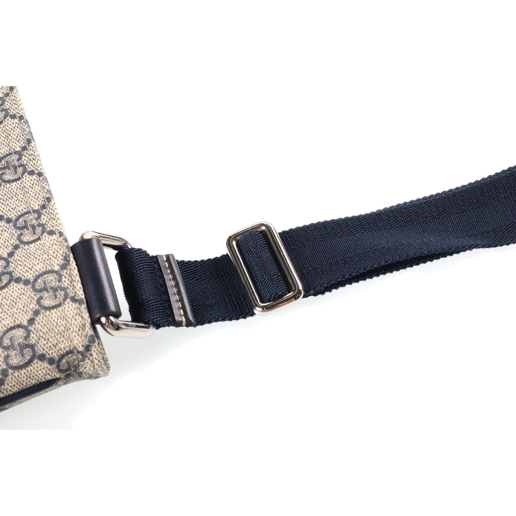 GUCCI(グッチ) GGスプリーム PVC レザー ショルダーバッグ ベージュ/ネイビー 201538 レディース