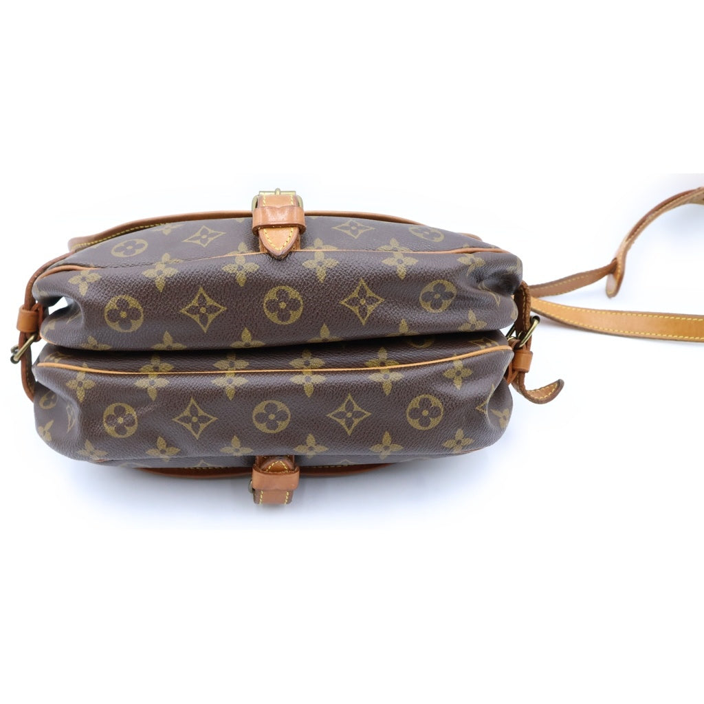 LOUIS VUITTON(ルイヴィトン) モノグラム ソミュール30 PVC レザー ショルダーバッグ ブラウン M42256 レディース