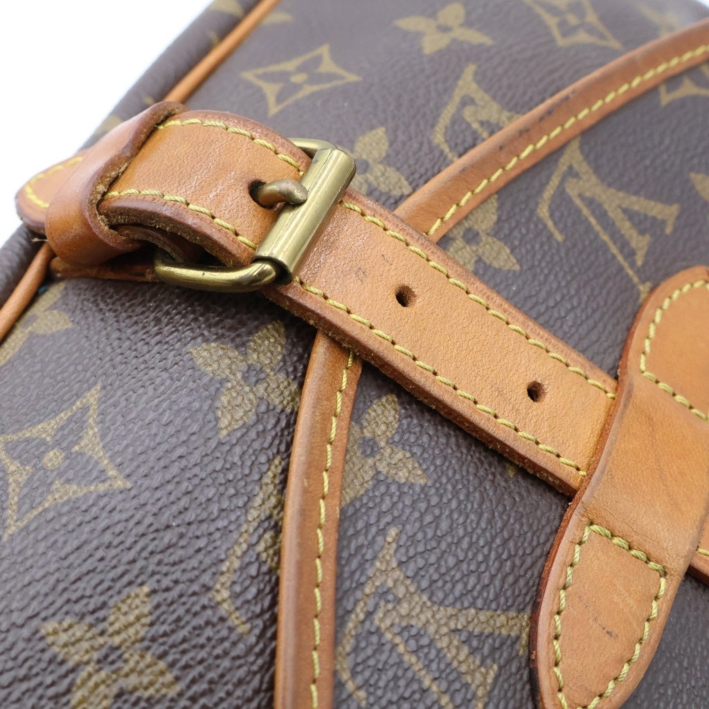 LOUIS VUITTON(ルイヴィトン) モノグラム ソミュール30 PVC レザー ショルダーバッグ ブラウン M42256 レディース