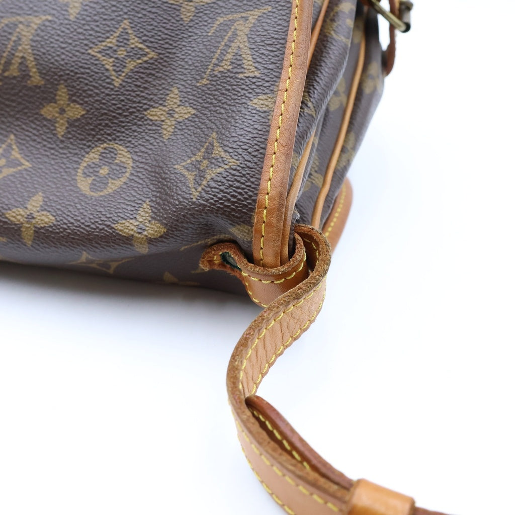 LOUIS VUITTON(ルイヴィトン) モノグラム ソミュール30 PVC レザー ショルダーバッグ ブラウン M42256 レディース