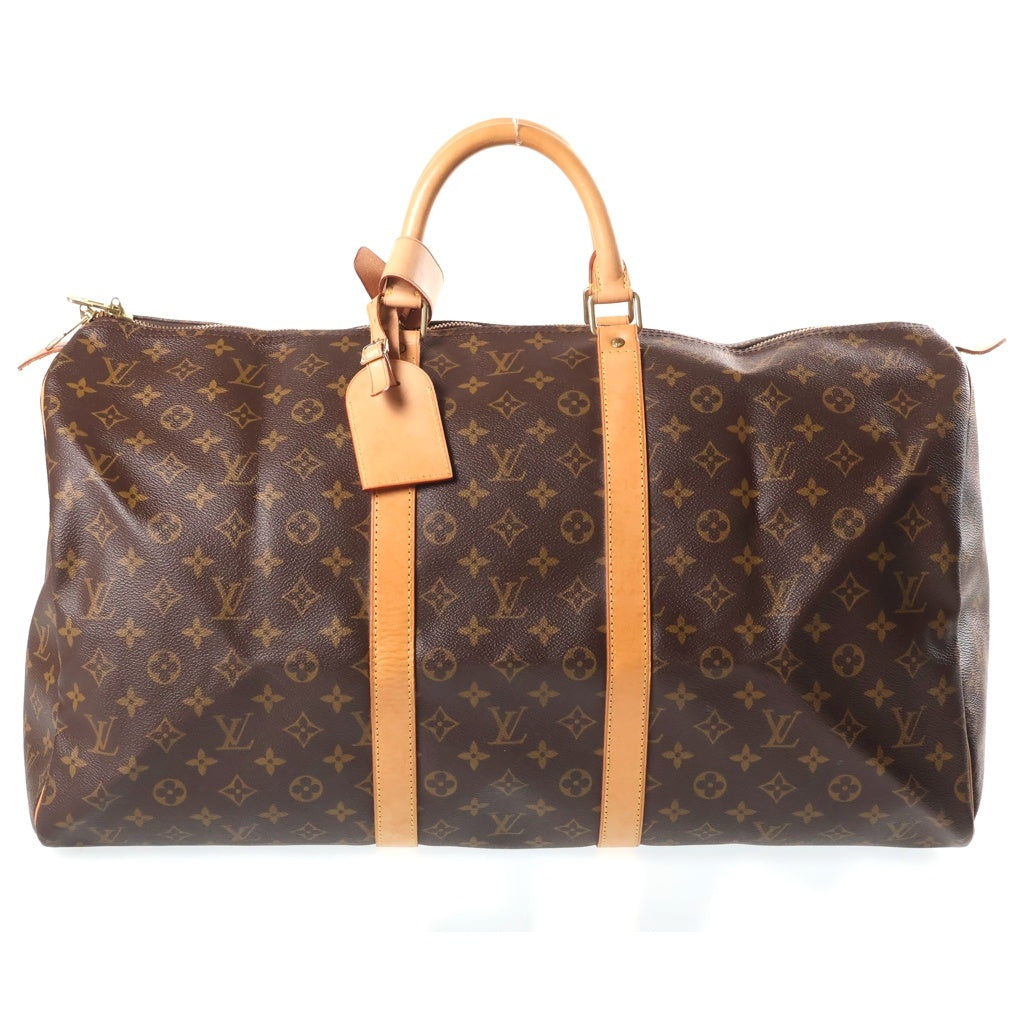 LOUIS VUITTON(ルイヴィトン) モノグラム キーポル55 PVC レザー ボストンバッグ ブラウン M41424