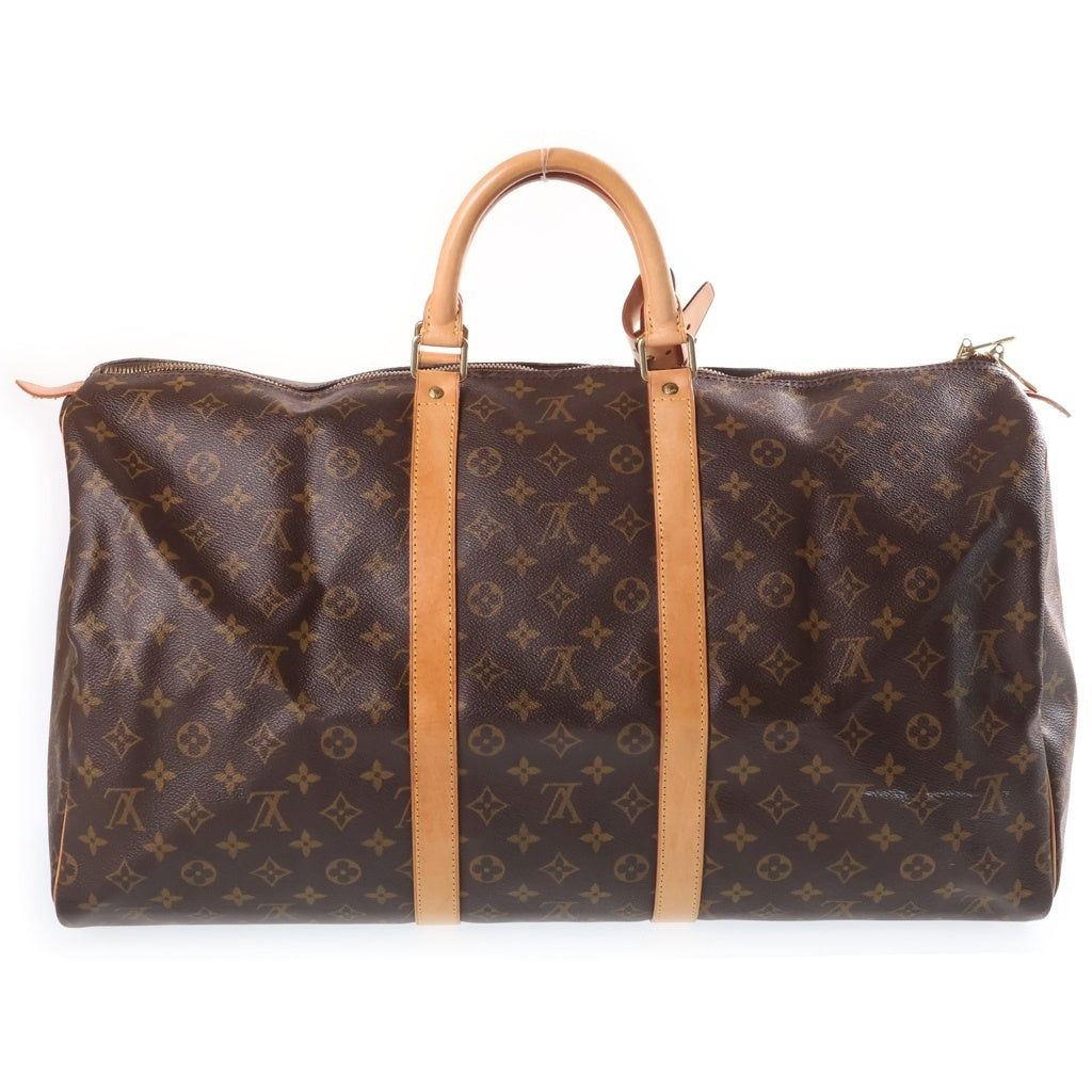 LOUIS VUITTON(ルイヴィトン) モノグラム キーポル55 PVC レザー ボストンバッグ ブラウン M41424