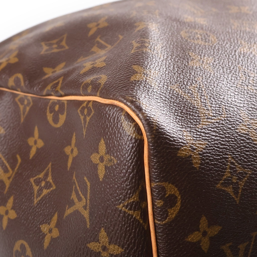 LOUIS VUITTON(ルイヴィトン) モノグラム キーポル55 PVC レザー ボストンバッグ ブラウン M41424