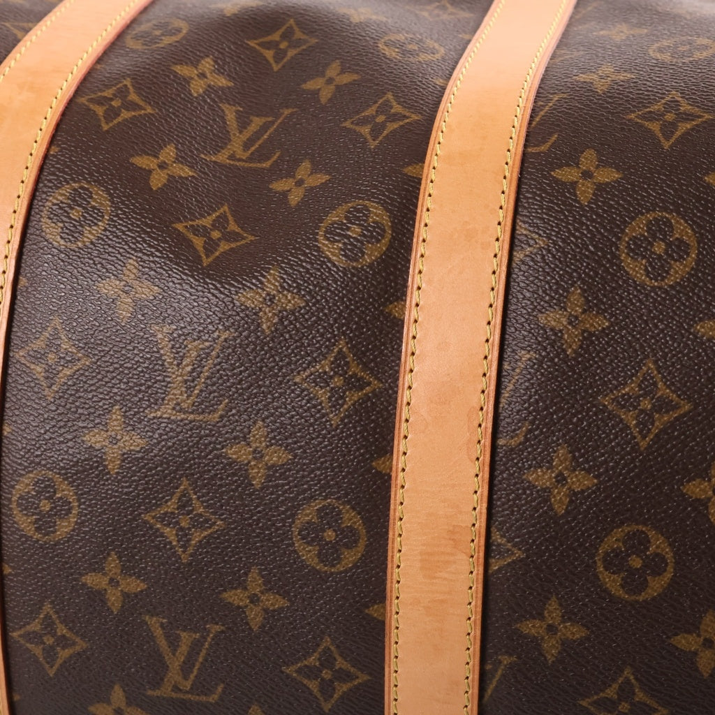 LOUIS VUITTON(ルイヴィトン) モノグラム キーポル55 PVC レザー ボストンバッグ ブラウン M41424