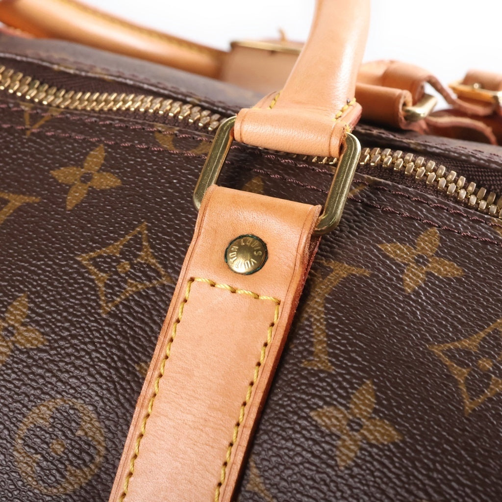 LOUIS VUITTON(ルイヴィトン) モノグラム キーポル55 PVC レザー ボストンバッグ ブラウン M41424