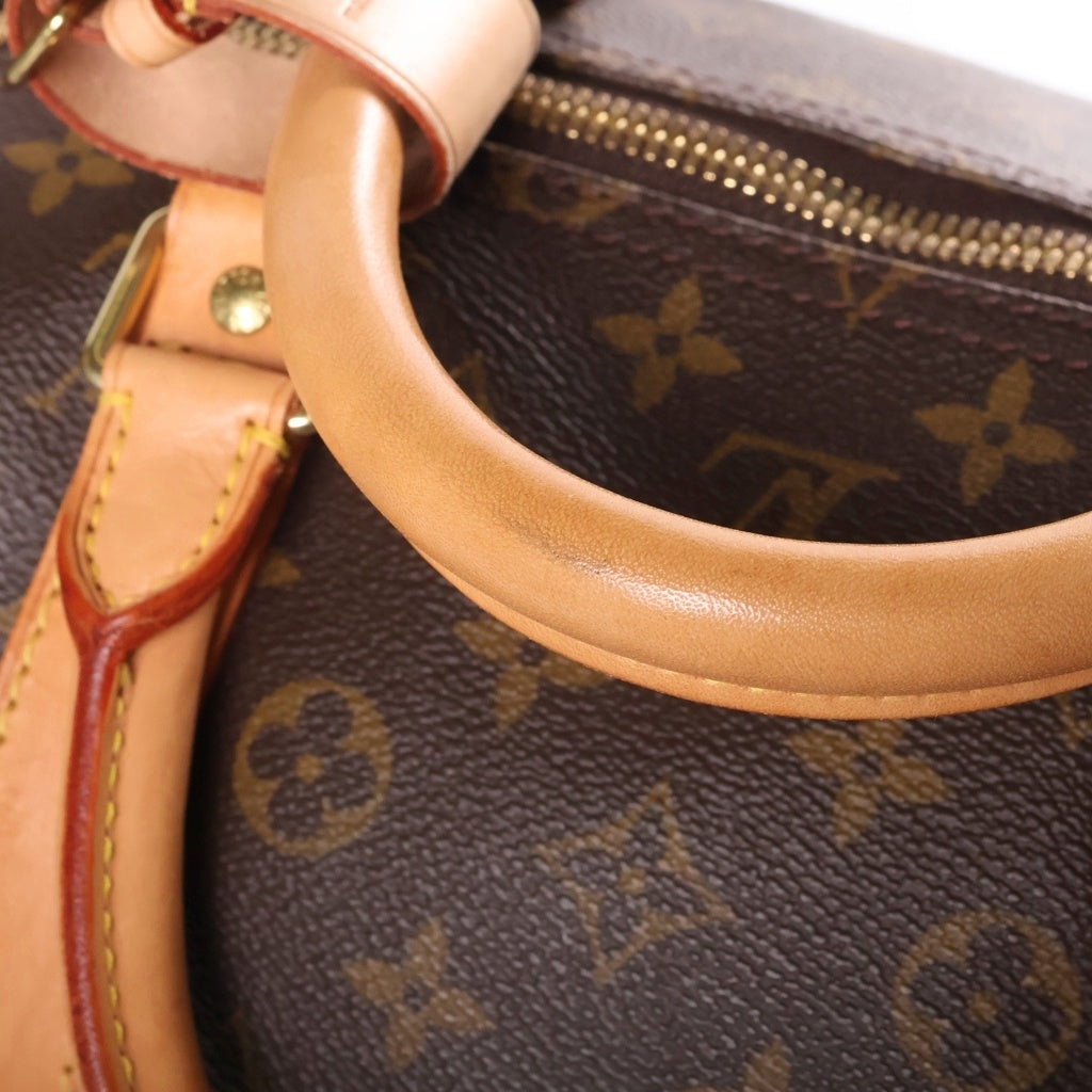 LOUIS VUITTON(ルイヴィトン) モノグラム キーポル55 PVC レザー ボストンバッグ ブラウン M41424