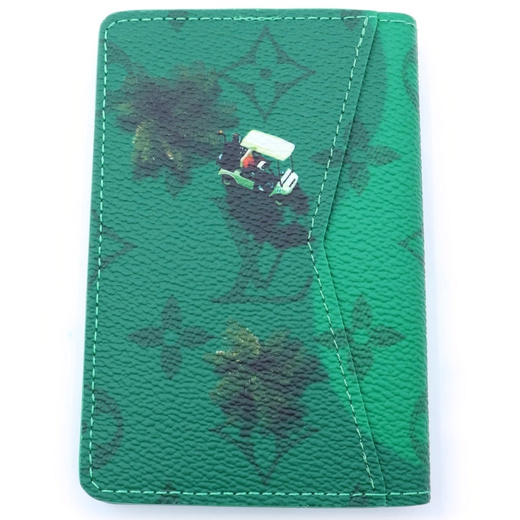 LOUIS VUITTON(ルイヴィトン) モノグラム ゴルフ オーガナイザー・ドゥ ポッシュ カードケース グリーン PVC×レザー M14880 ICタイプ