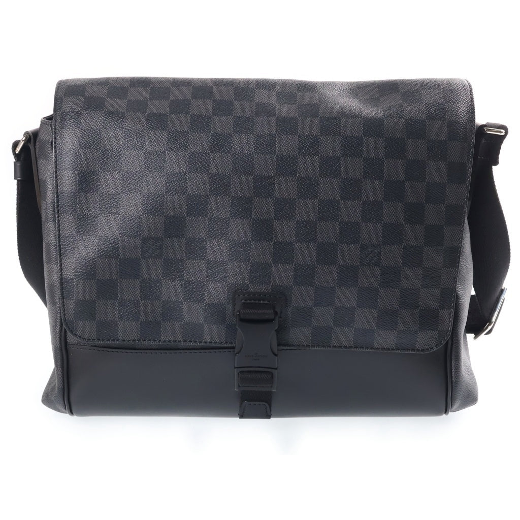 LOUIS VUITTON(ルイヴィトン) ダミエグラフィット メッセンジャーPM PVC レザー ショルダーバッグ ブラック シルバー金具 N41457