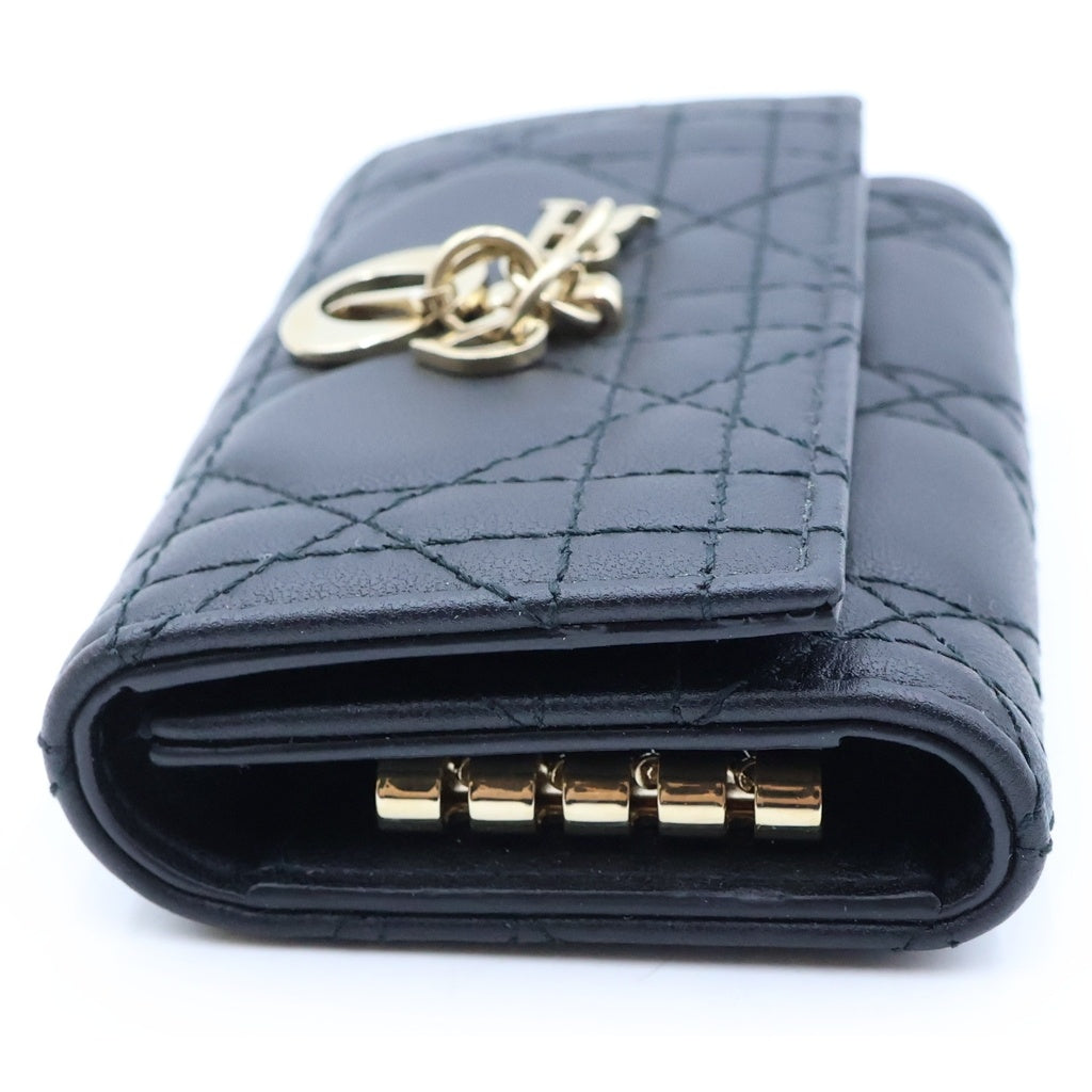 Christian Dior(クリスチャンディオール) カナージュ レディディオール キーケース 4連 ブラック カーフ ゴールド金具 S6023ONMJ M900 レディース
