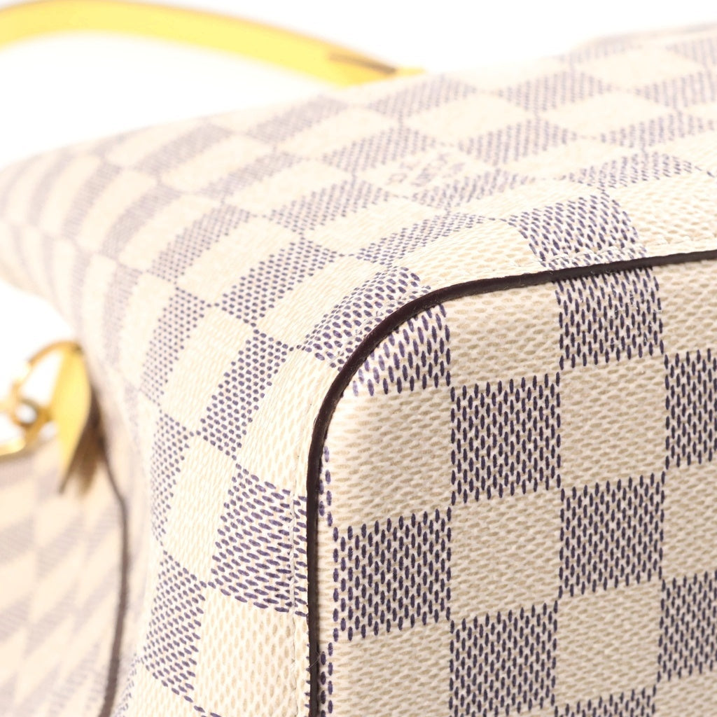 LOUIS VUITTON(ルイヴィトン) ダミエアズール ネオノエ パイナップル ワンショルダーバッグ アイボリー×イエロー レザー×PVC N40151 ゴールド金具 レディース