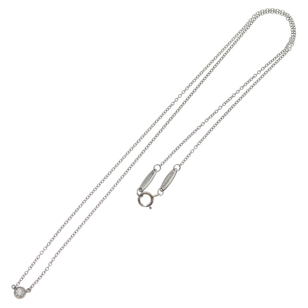 TIFFANY & Co.(ティファニー) バイザヤード 1Pダイヤ ネックレス ペンダント チェーン プラチナ Pt950 レディース