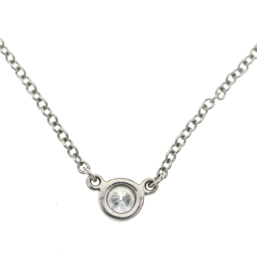 TIFFANY & Co.(ティファニー) バイザヤード 1Pダイヤ ネックレス ペンダント チェーン プラチナ Pt950 レディース