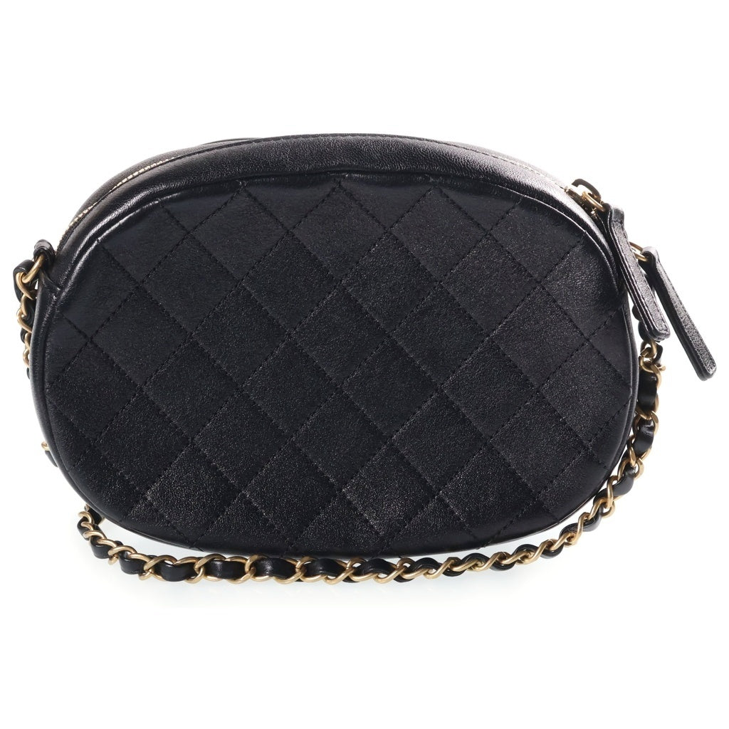 CHANEL(シャネル) ビッグココ カメラバッグ チェーンショルダーバッグ ブラック ラムスキン 30番台 AS1757 ゴールド金具 レディース