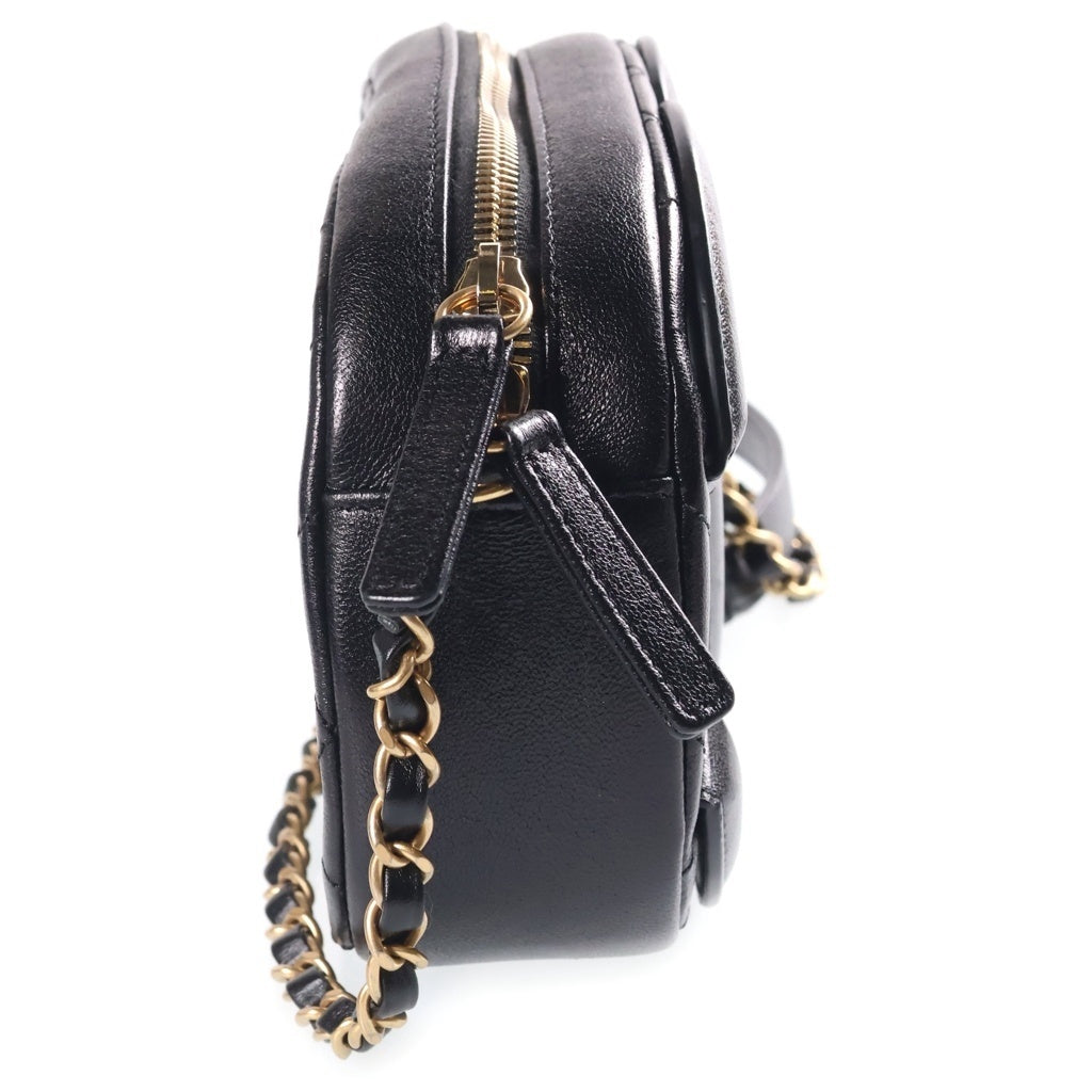 CHANEL(シャネル) ビッグココ カメラバッグ チェーンショルダーバッグ ブラック ラムスキン 30番台 AS1757 ゴールド金具 レディース