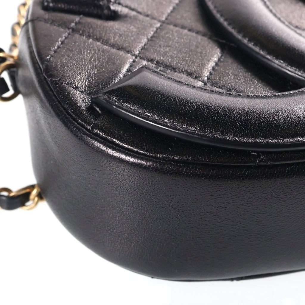 CHANEL(シャネル) ビッグココ カメラバッグ チェーンショルダーバッグ ブラック ラムスキン 30番台 AS1757 ゴールド金具 レディース