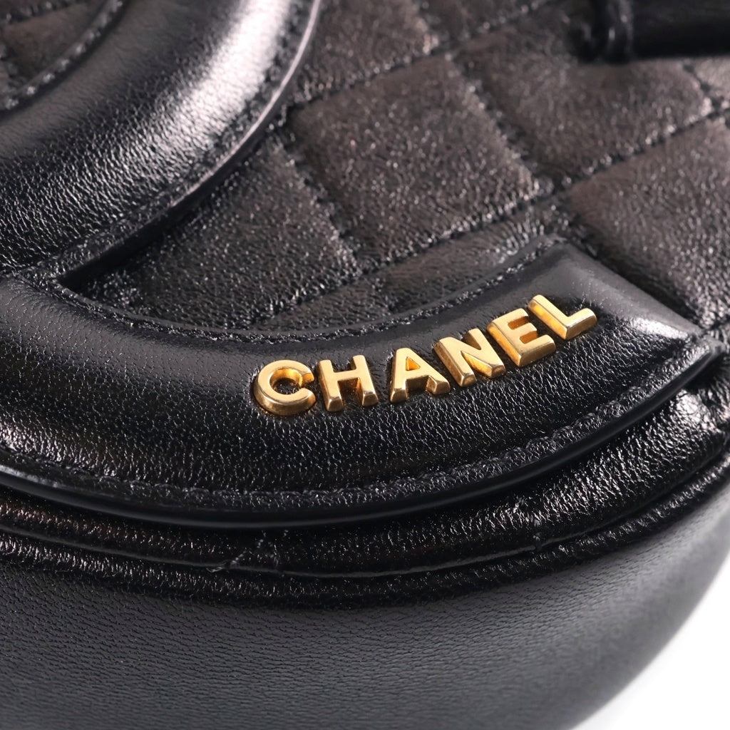 CHANEL(シャネル) ビッグココ カメラバッグ チェーンショルダーバッグ ブラック ラムスキン 30番台 AS1757 ゴールド金具 レディース