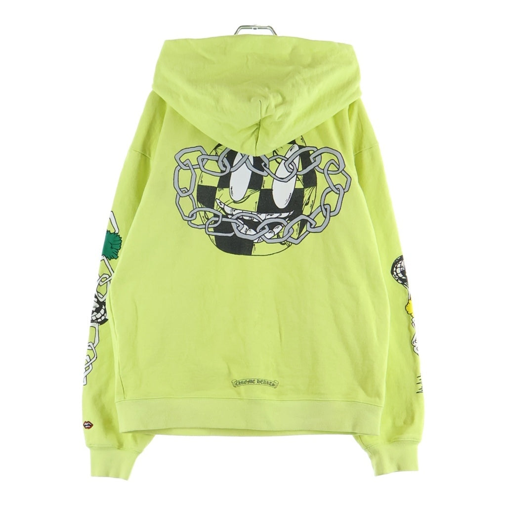 CHROME HEARTS(クロムハーツ) MATTY BOY PPO LINK HOODIE マッティボーイ ロゴ プルオーバーパーカー イエロー #L レディース