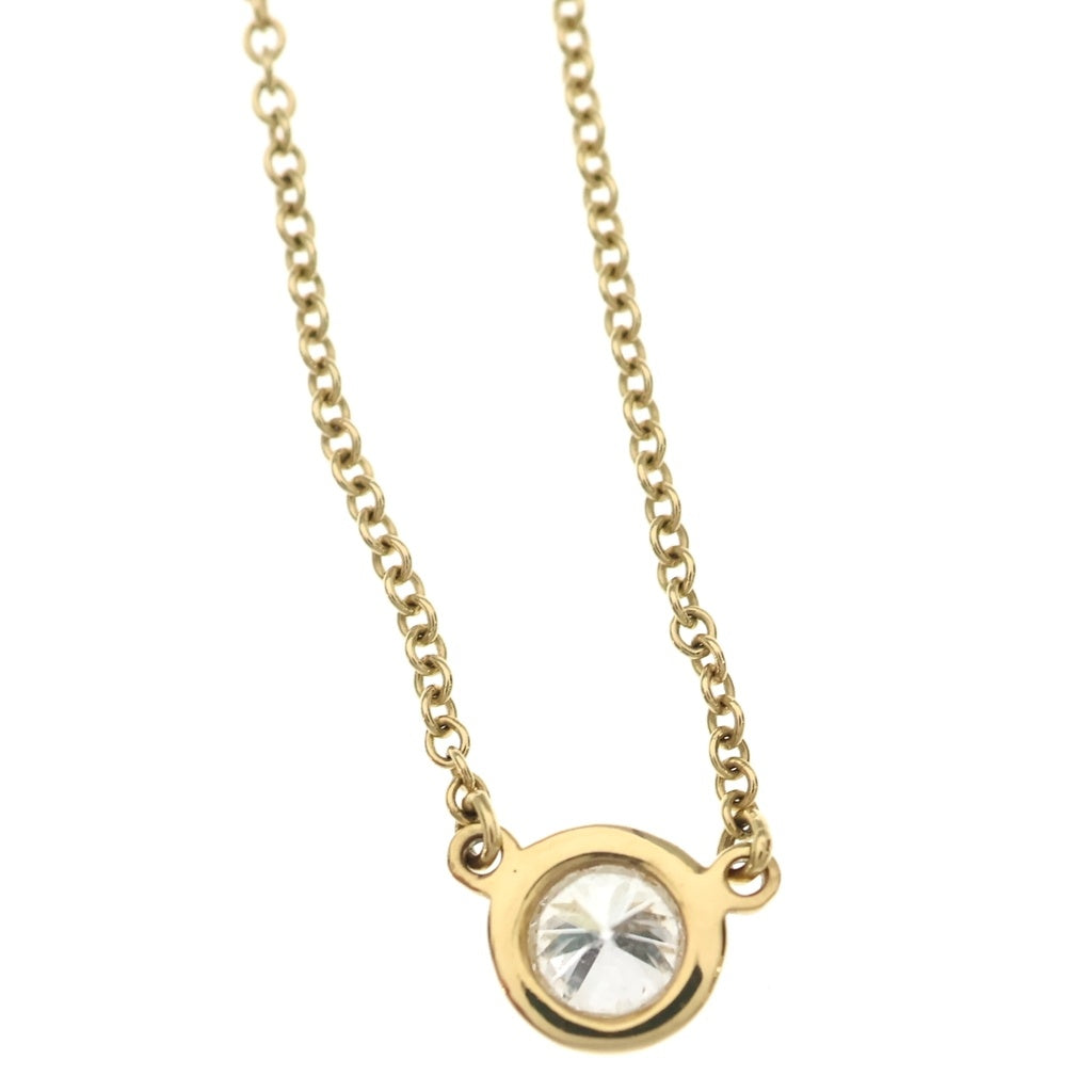 TIFFANY & Co.(ティファニー) バイザヤード ダイヤネックレス ペンダント チェーン イエローゴールド 750YG 0.25ct レディース