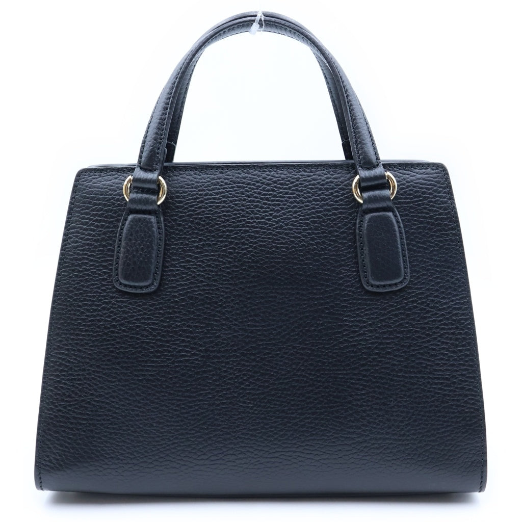 GUCCI(グッチ) ソーホー 2WAYショルダーバッグ ハンドバッグ ブラック レザー 607722 ゴールド金具 レディース