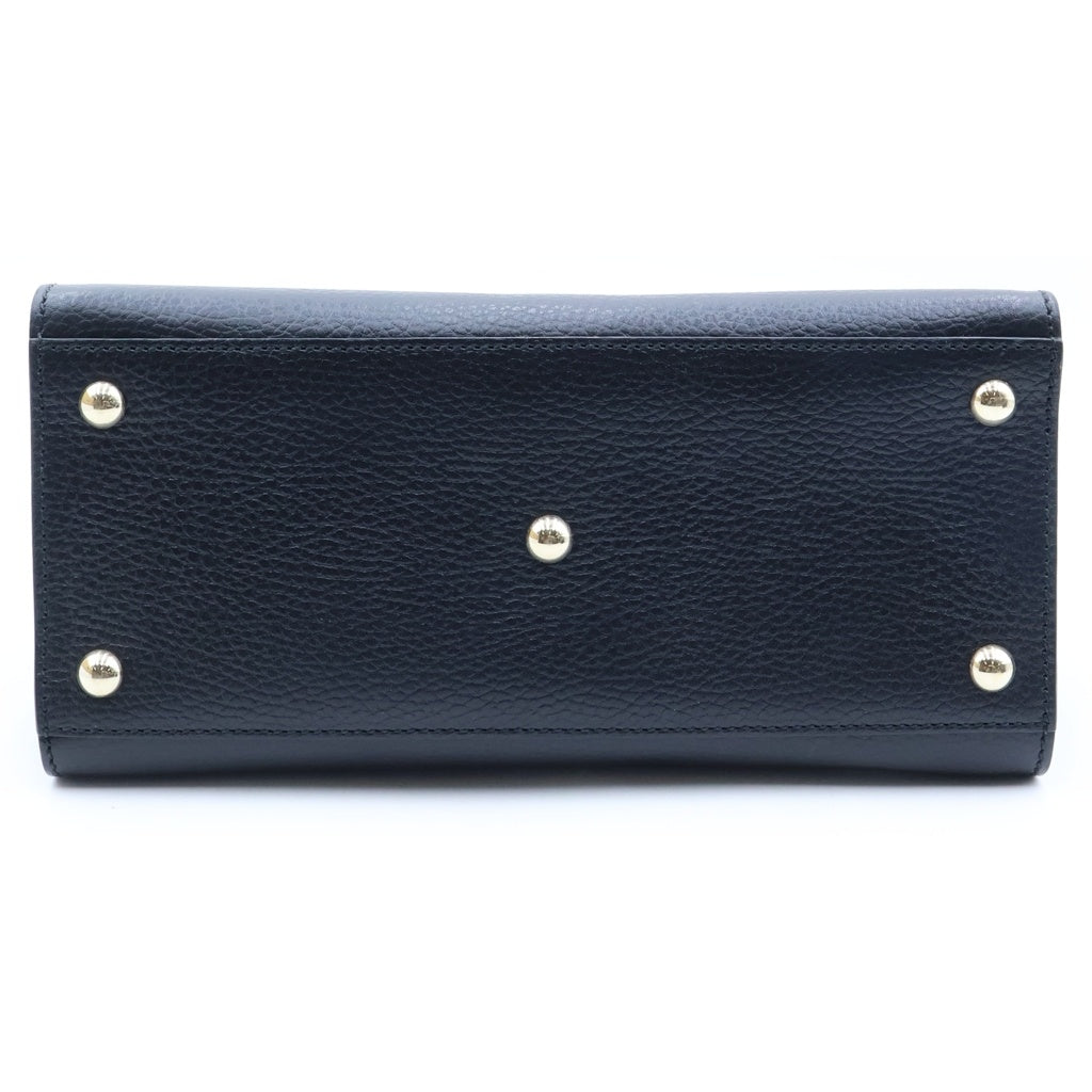 GUCCI(グッチ) ソーホー 2WAYショルダーバッグ ハンドバッグ ブラック レザー 607722 ゴールド金具 レディース