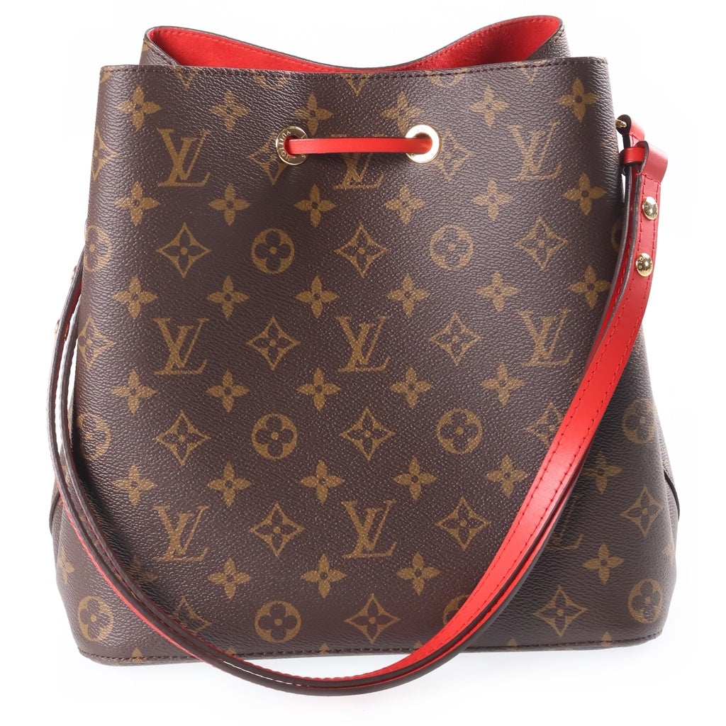 LOUIS VUITTON(ルイヴィトン) ネオノエMM ショルダーバック 2way モノグラム PVCレザー ブラウン/レッド M44021 レディース