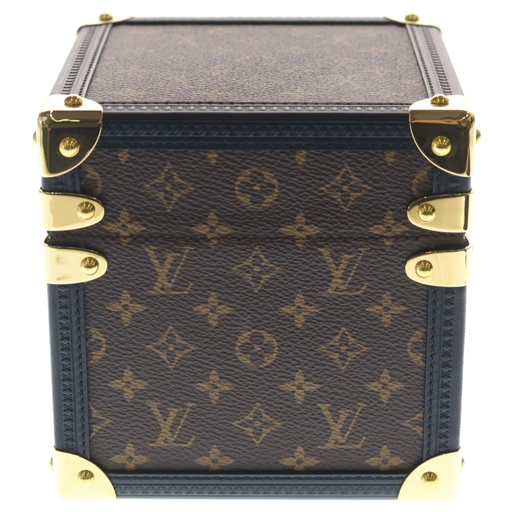 LOUIS VUITTON(ルイヴィトン) タンブール デュアルタイム テーブルクロック トランク ゴールド ブラウン文字盤 SS/QZ Q1Q040