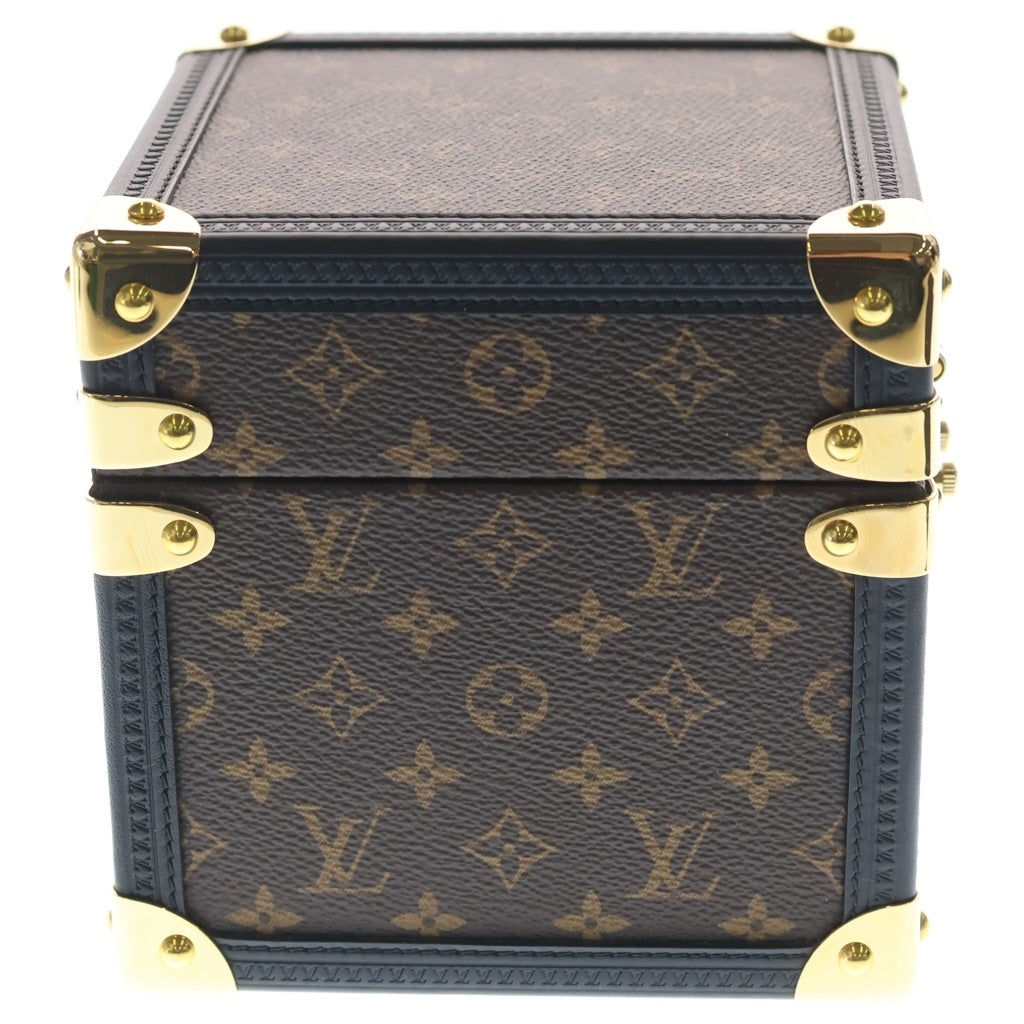 LOUIS VUITTON(ルイヴィトン) タンブール デュアルタイム テーブルクロック トランク ゴールド ブラウン文字盤 SS/QZ Q1Q040