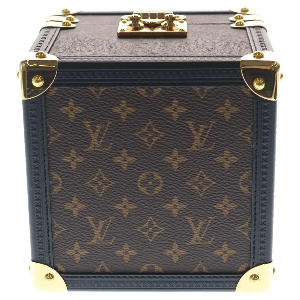 LOUIS VUITTON(ルイヴィトン) タンブール デュアルタイム テーブルクロック トランク ゴールド ブラウン文字盤 SS/QZ Q1Q040