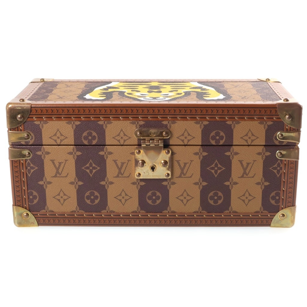 LOUIS VUITTON(ルイヴィトン) ×NIGO ニゴー モノグラム ストライプ LVスクエアード コフレ アクセソワール バッグインポーチ ブラウン M20463 レディース