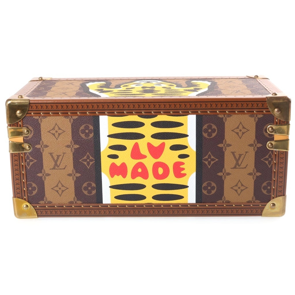 LOUIS VUITTON(ルイヴィトン) ×NIGO ニゴー モノグラム ストライプ LVスクエアード コフレ アクセソワール バッグインポーチ ブラウン M20463 レディース