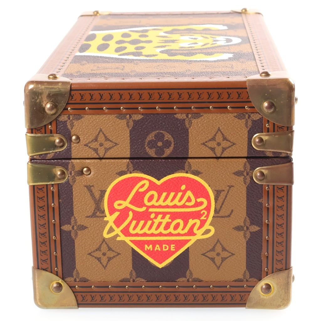 LOUIS VUITTON(ルイヴィトン) ×NIGO ニゴー モノグラム ストライプ LVスクエアード コフレ アクセソワール バッグインポーチ ブラウン M20463 レディース