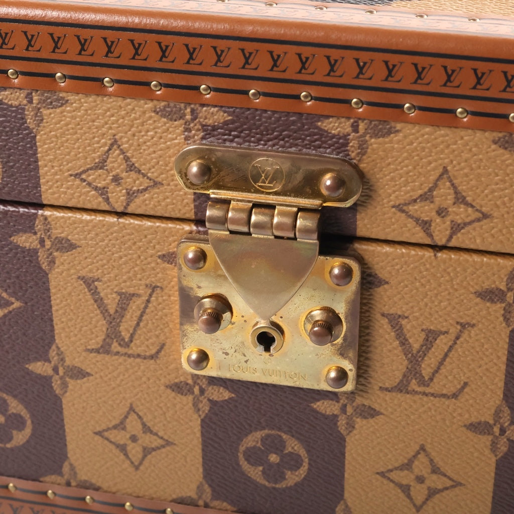 LOUIS VUITTON(ルイヴィトン) ×NIGO ニゴー モノグラム ストライプ LVスクエアード コフレ アクセソワール バッグインポーチ ブラウン M20463 レディース