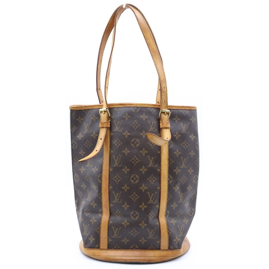 LOUIS VUITTON(ルイヴィトン) モノグラム バケットGM ハンドバッグ トートバッグ ブラウン レザー×PVC M42236 ゴールド金具 レディース