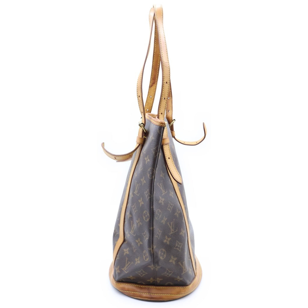 LOUIS VUITTON(ルイヴィトン) モノグラム バケットGM ハンドバッグ トートバッグ ブラウン レザー×PVC M42236 ゴールド金具 レディース