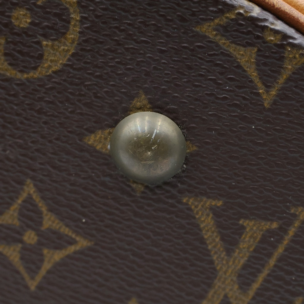 LOUIS VUITTON(ルイヴィトン) モノグラム バケットGM ハンドバッグ トートバッグ ブラウン レザー×PVC M42236 ゴールド金具 レディース