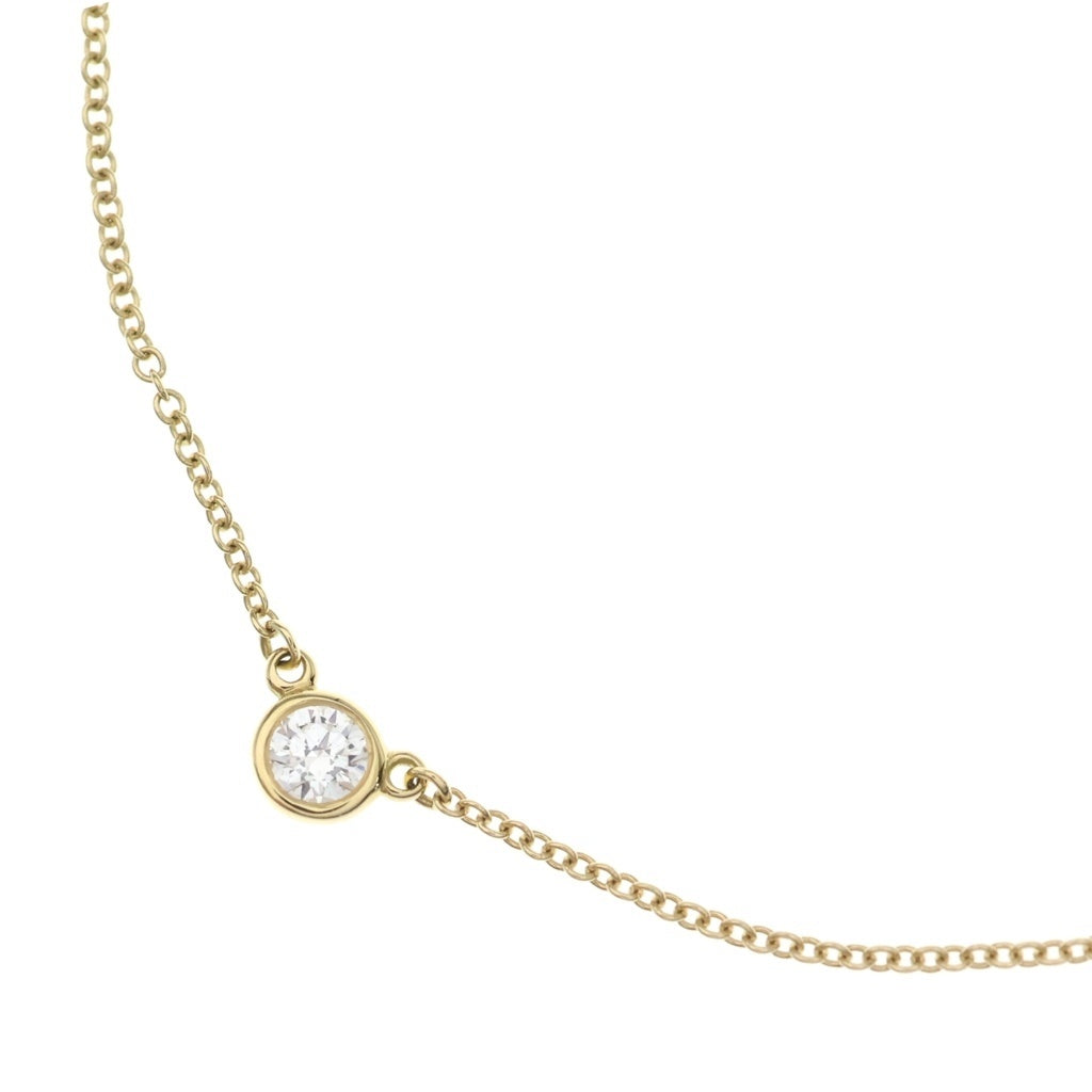 TIFFANY & Co.(ティファニー) バイザヤード 1Pダイヤ ネックレス ペンダント チェーン イエローゴールド Au750 レディース